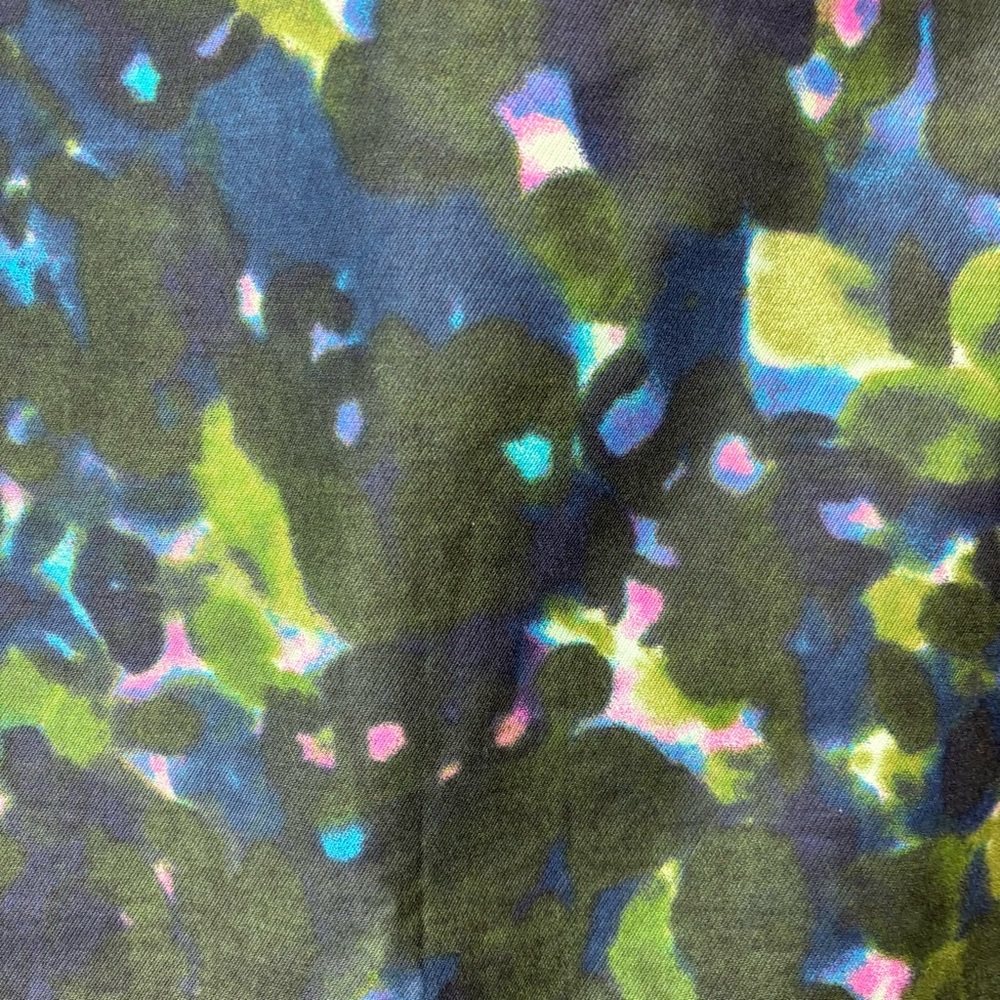J.Crew No. 2 Pencil skirt blue green Gardenshade watercolor floral print sz 12 - Picture 3 of 11
